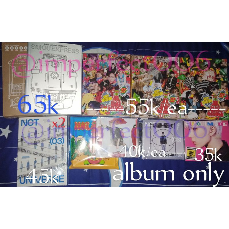 album only unsealed nct dream smtown pt 1 (hot sauce, smcu express, glitch mode, universe pb digipac