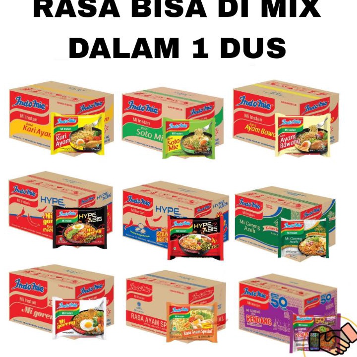 

PROMO MURAH Indomie Goreng Soto Ayam Bawang Hype Abis Kari Ayam BISA MIX 1 Dus Isi 4 pcs