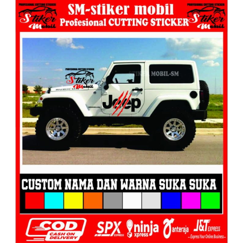 stiker mobil jeep katana jimny dll stiker jeep cakar sticker variasi pintu mobil