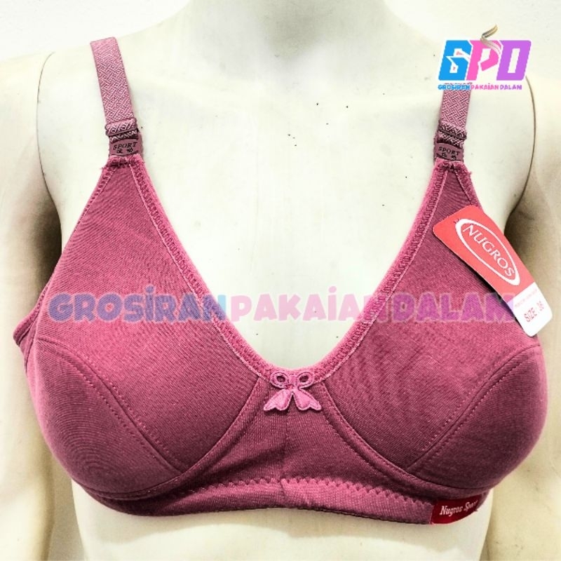 SPORT BRA REMAJA DEWASA SIZE 34 - 46 MOTIF POLOS  BH PUSH UP TANPA KAWAT BUSA TIPIS HALF CUP BAN TAL