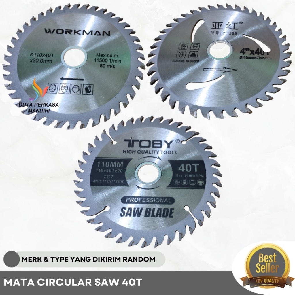 DPM - Mata Gerinda Pisau Gergaji Potong Kayu Dahan Papan Circle Circular Saw 4" X 40T Mata Gurinda C