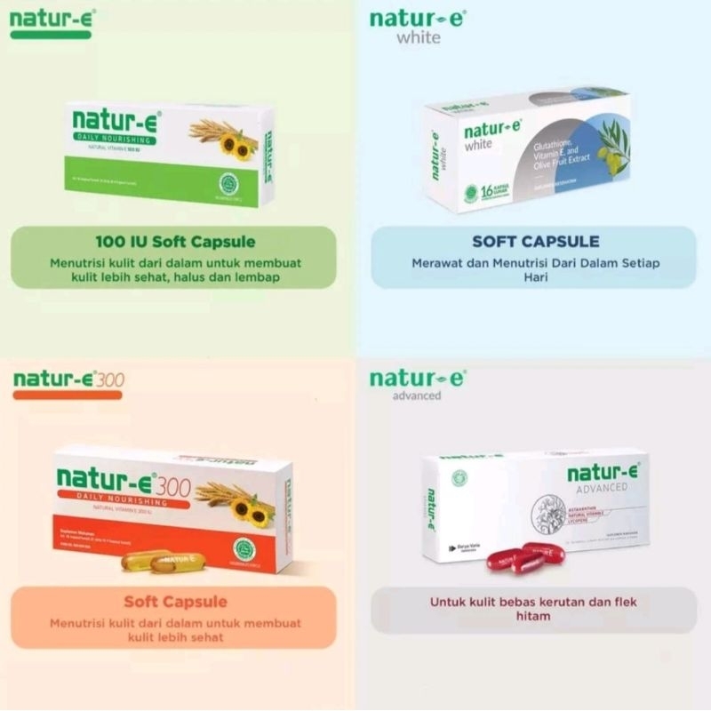 Natur E Kapsul | Natur E White | Natur E Active Beauty | Natur E Daily Nourishing