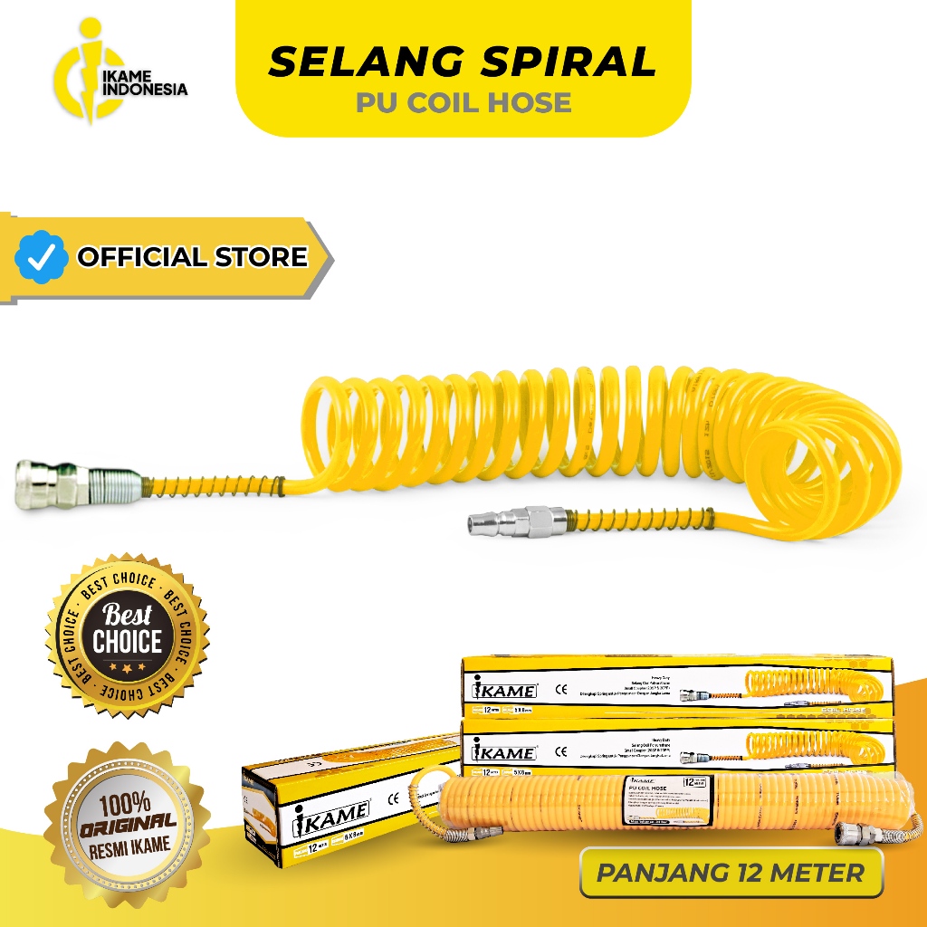 Selang spiral / Selang kompressor / Hose coil / Selang spiral PU / Selang spiral coil / Selang  reco