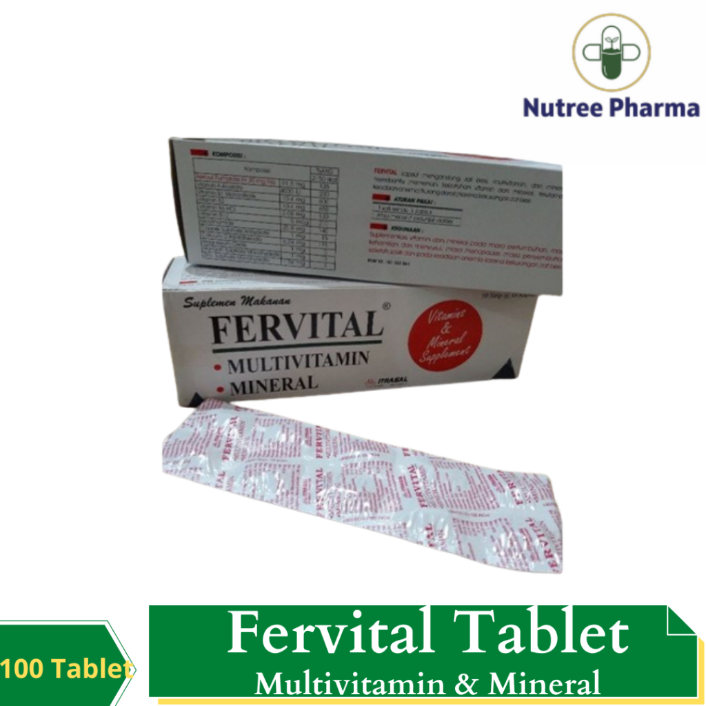 Fervital Box Isi 100 Kapsul | Multivitamin Dan Mineral