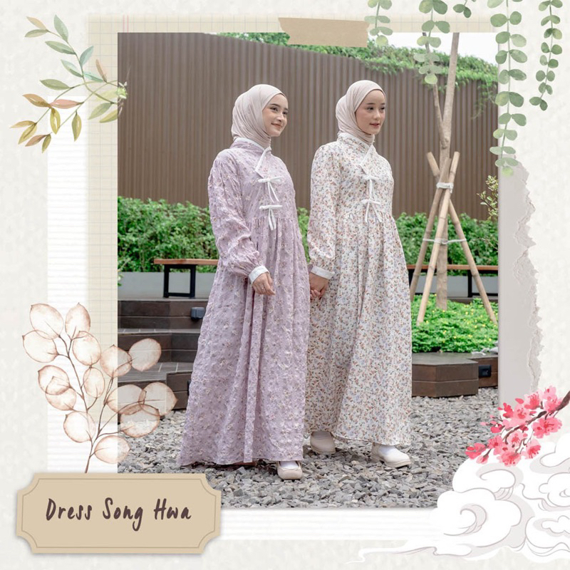 MOUA CLOTHING Song Hwa Dress Korean Kimono Hanbok Style Vintage Modern