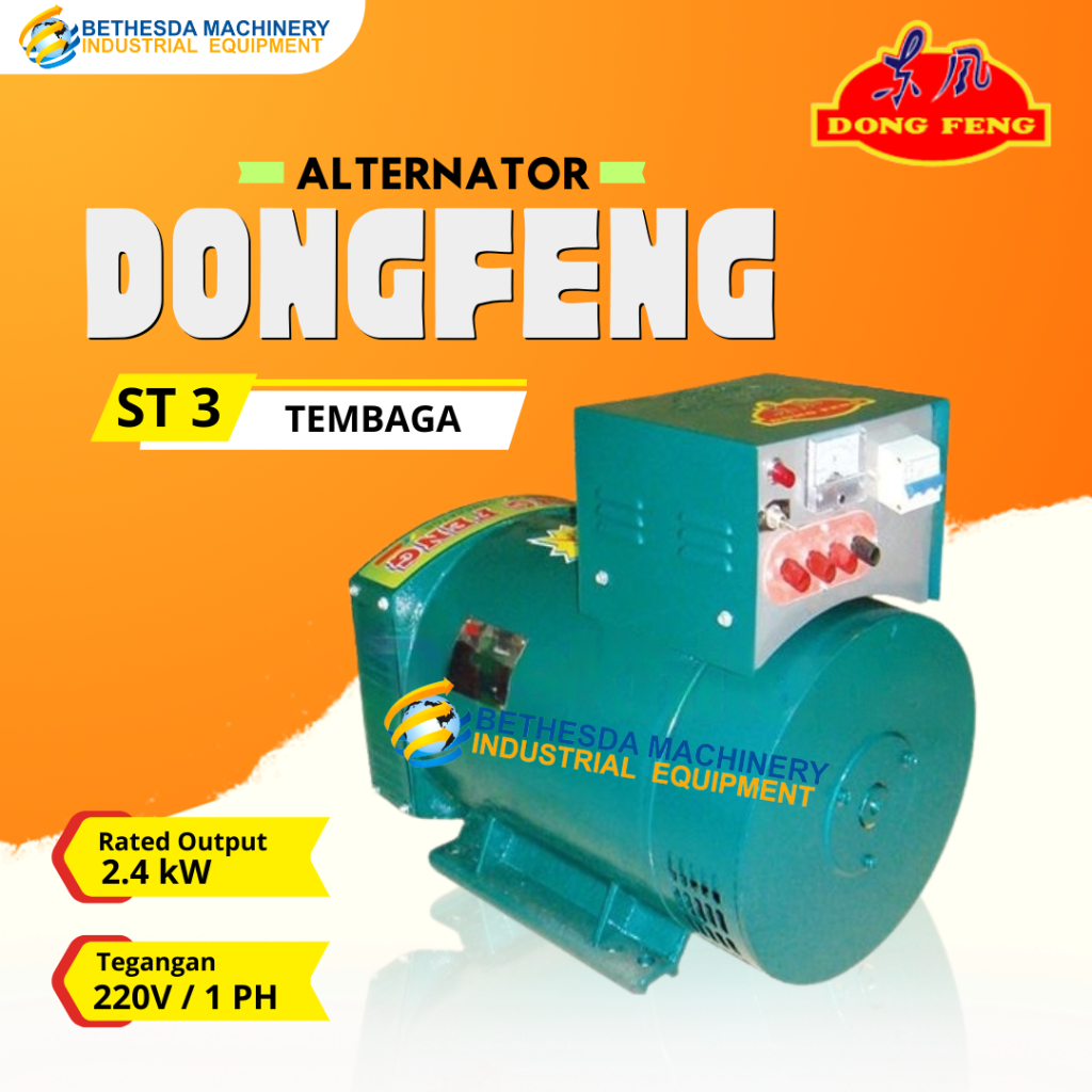 Alternator Dongfeng ST 3 Generator 3000 watt Tembaga 1Phase