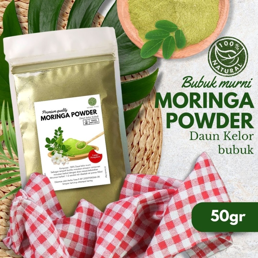 

Daun Kelor Bubuk Murni Moringa Powder Herbal Original Super Food - 50gr
