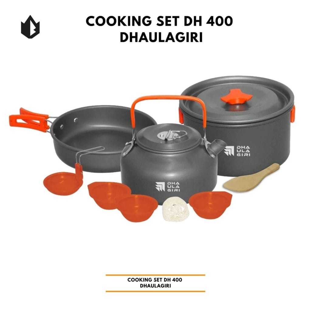 Alat Masak Camping Cooking Set Dhaulagiri DH 400 - Nesting Set - Alat Masak Camping - Coking Set Hik