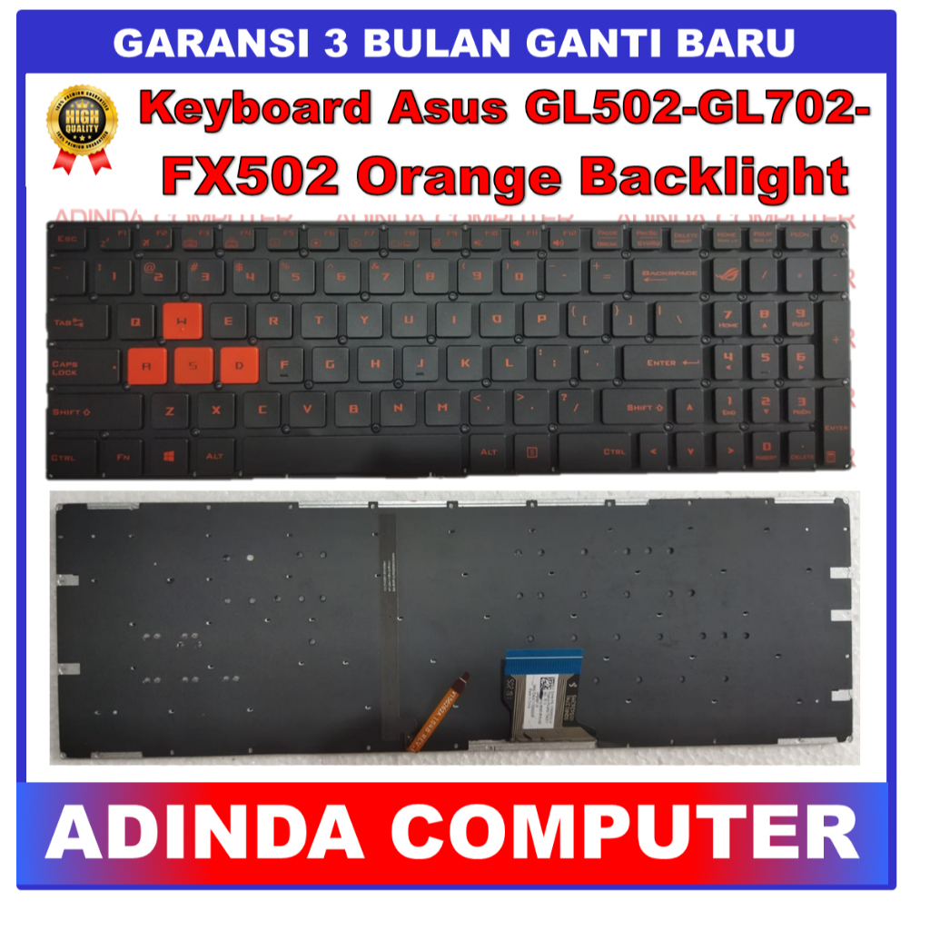 Keyboard Asus ROG GL702 GL502 FX502 GL702VM GL702ZC Orange Backlight