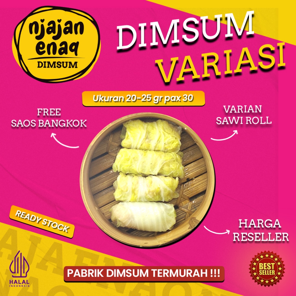 

DIMSUM VARIASI SAWI ROLL 20gr PACK ISI 30 ❤️ NJAJANENAQ ❤️