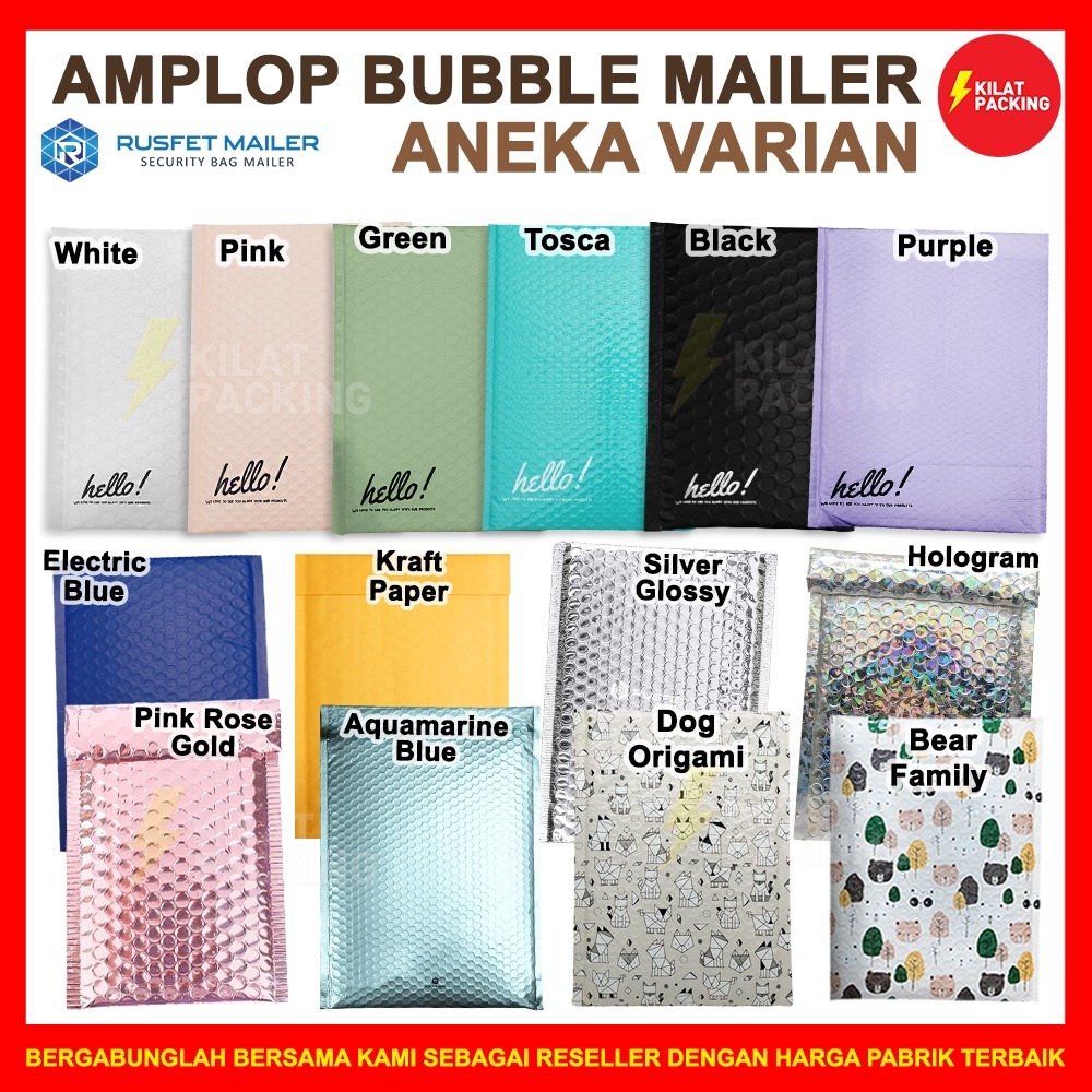 

AMPLOP BUBBLE MURAH | BUBBLE MAILER | POLYBUBBLE RUSFET MURAH MOTIF ANIMAL DAN GLOW