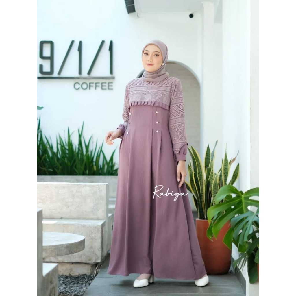 Baju muslim model gamis lebaran terbaru dress pesta mewah elegan