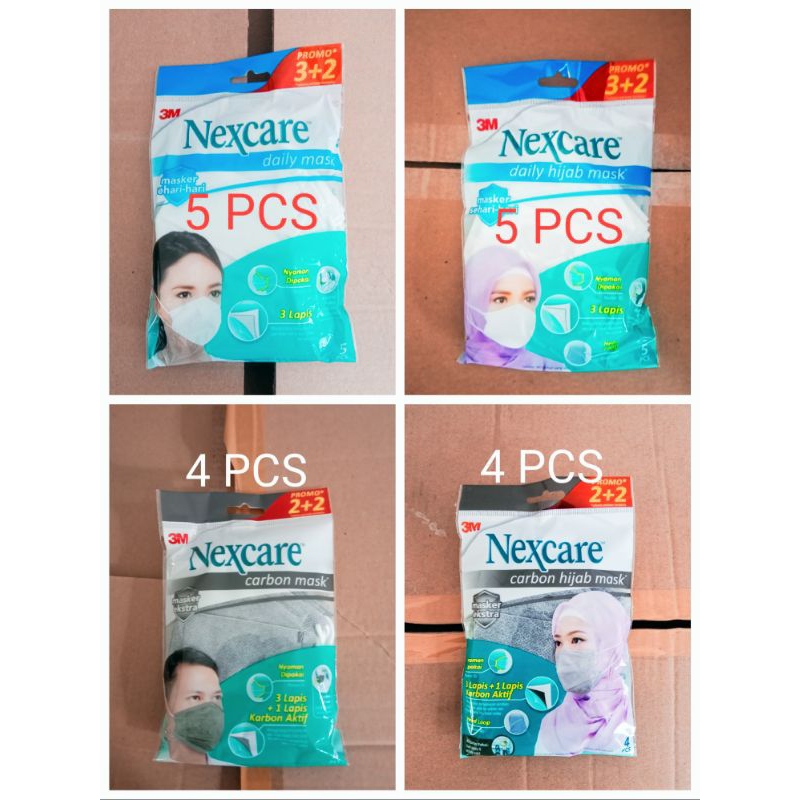 Masker Nexcare Hijab Headloop Earloop Putih Rejuvenate | Carbon Hijab Earloop Rejuvenate Kids Anak Rejuvenate Model 3M KF94  | 3M KN95