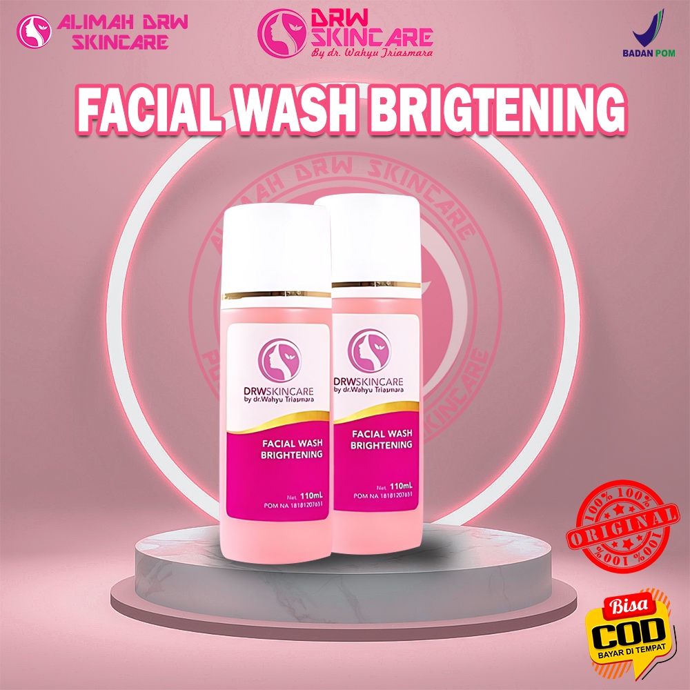 FACIAL WASH BRIGHTENING DRW SKINCARE MENYEGARKAN SEKALIGUS MEMBERSIHKAN WAJAH DARI KOTORAN DAN DEBU 