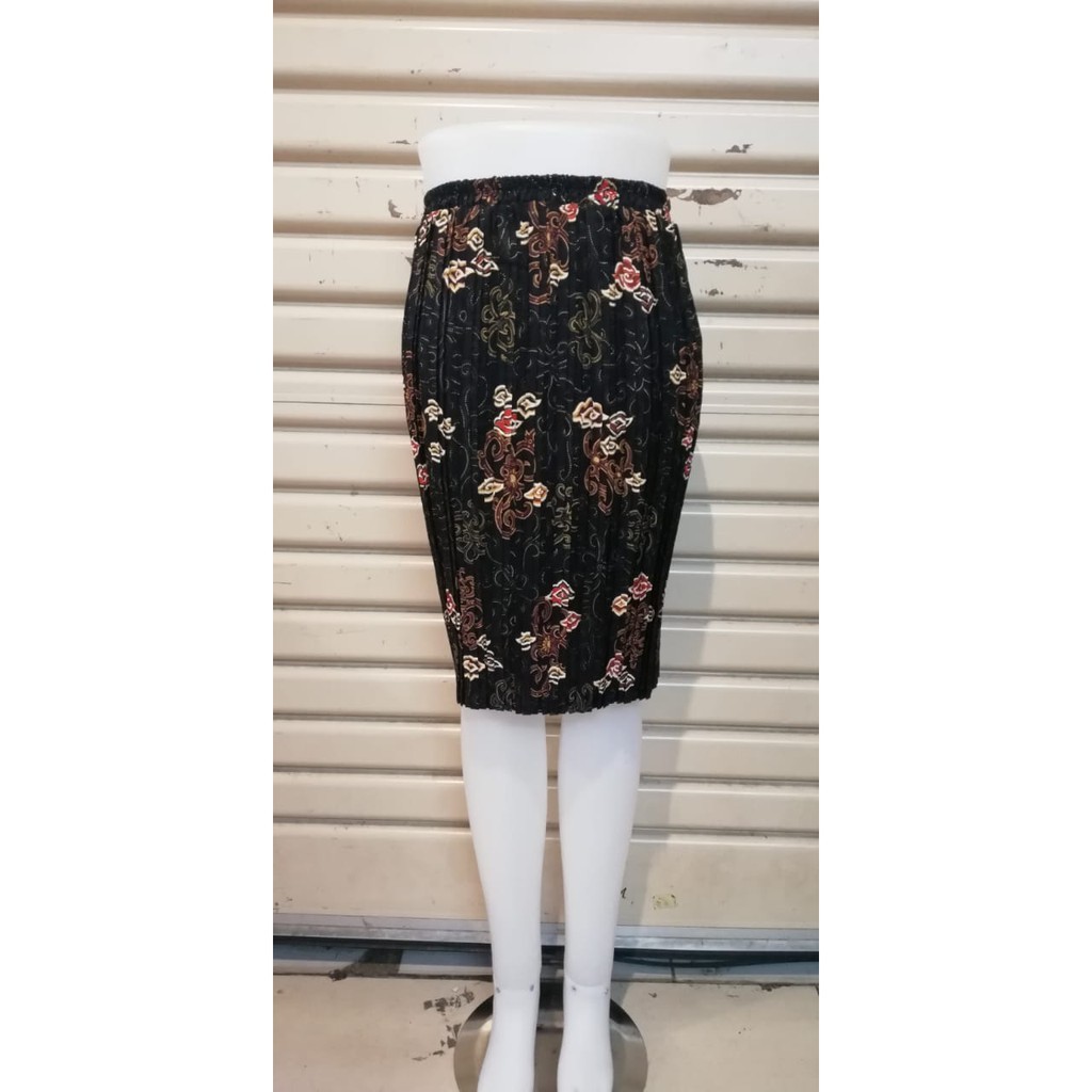 Promo Rok Plisket Pendek Bawahan Kebaya Motif Batik Warna Hijau Dan Lainnya