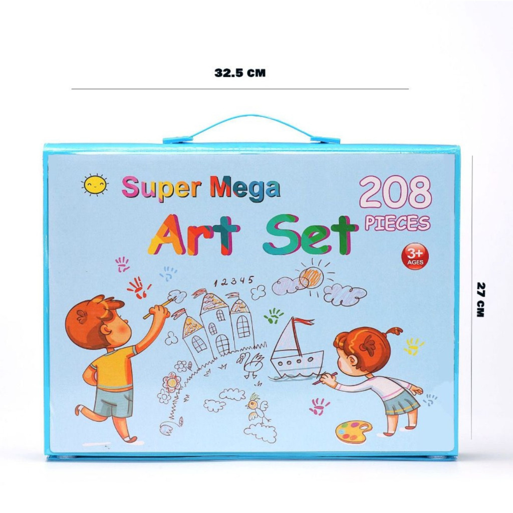 

PENSIL & ALAT MENGGAMBAR / PENSIL WARNA KRAYON ANAK - MEGA ART 208 PCS/ SHENAR CRAYON SET 208 PCS / ALAT MENGGAMBAR MEWARNAI ANAK