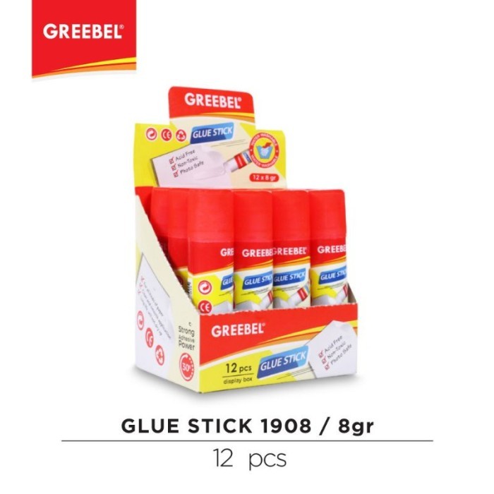 

Glue Stick Lem Kertas 8gr Greebel isi 12 pcs