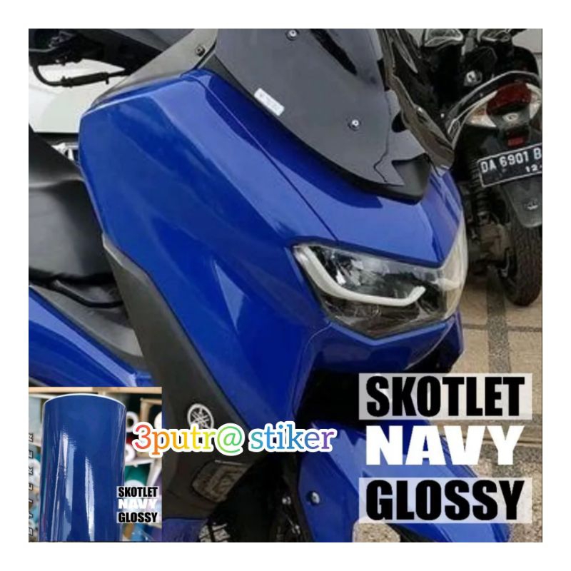 skotlet stiker motor mobil azure doff, azure glossy, dark blue doff, dark blue glossy