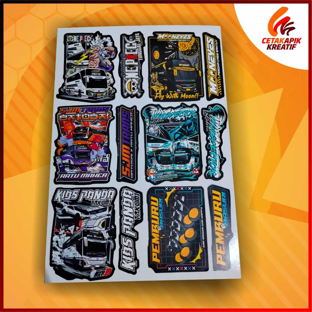 

(PAKET ISI 24 PCS)STIKER VINYL CUTTING BUS MANIA VIRAL TERMURAH BASURI TELOLET