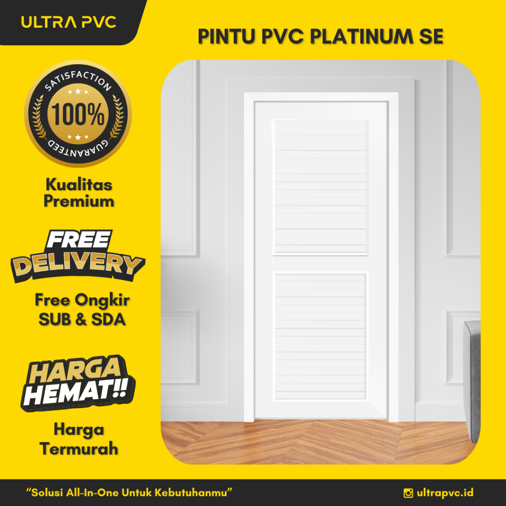 PINTU PVC PLATINUM SPECIAL EDITION - PUTIH // PINTU KAMAR // PINTU KAMAR MANDI // PINTU RUMAH
