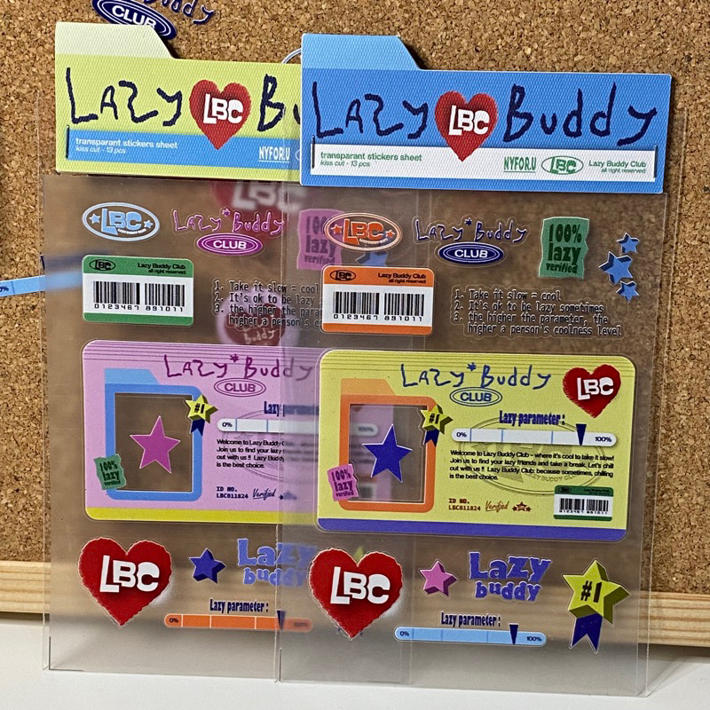 

LAZY BUDDY CLUB FRAME DECO STICKER