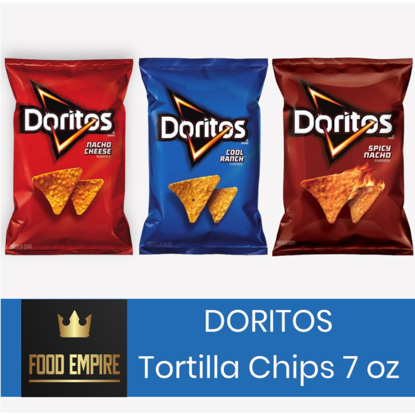 

DORITOS Tortilla Chips 7 oz | Nacho Cheese - Cool Ranch - Spicy Nacho