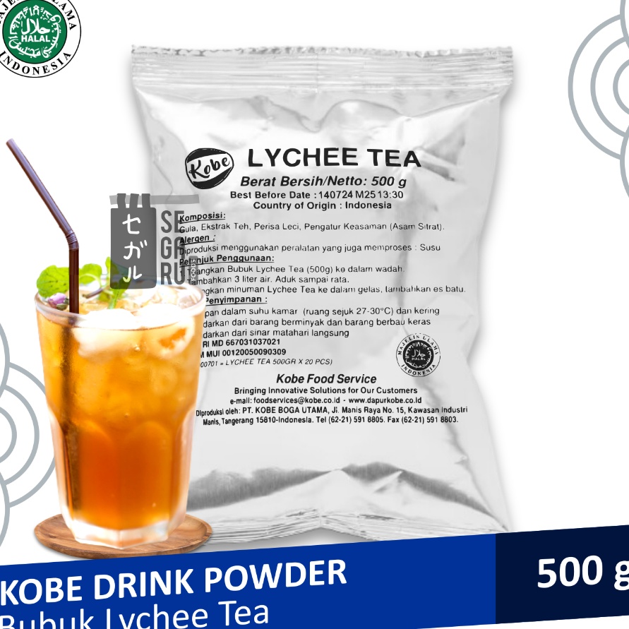

STAR Lychee Tea Kobe Teh Bubuk Leci Tea Powder Drink Halal 5 gram