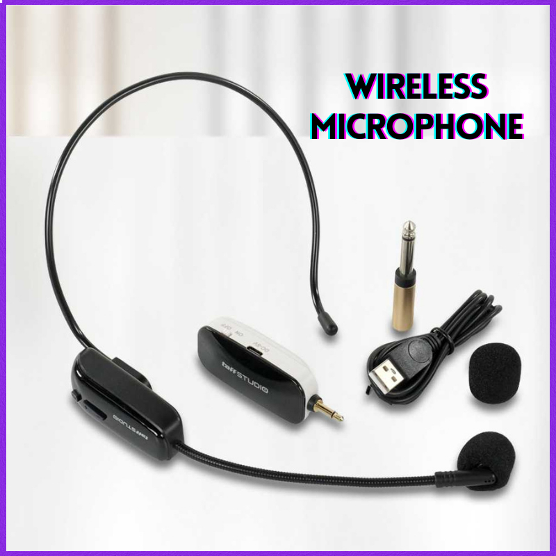 COD TaffSTUDIO Wireless UHF Call Center Mic with / mic mik mikrofon suara jernih youtuber suara bagu