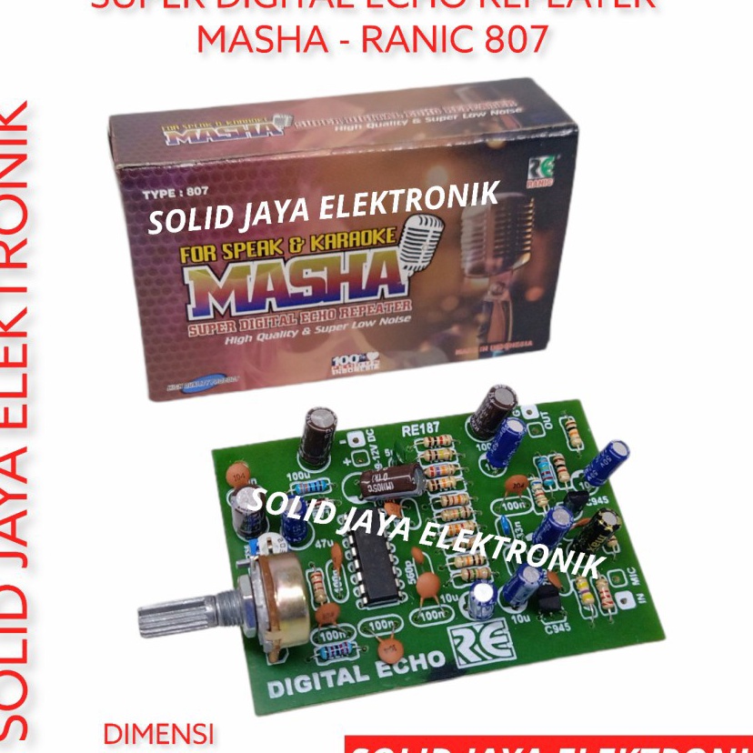 Terkini KIT DIGITAL ECHO REPEATER KARAOKE DAN VOKAL VOCAL MIC MIK MICROPHONE LOW NOISE MASHA RANIC 8