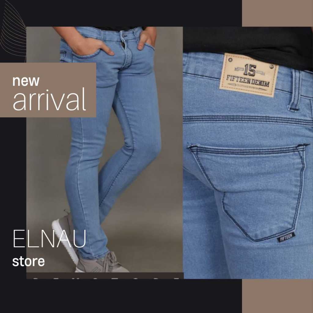 FIFTEEN DENIM - Celana Jeans Pria Slim Fit Streetch Original New Fifteen Denim / Celana Pria Jeans