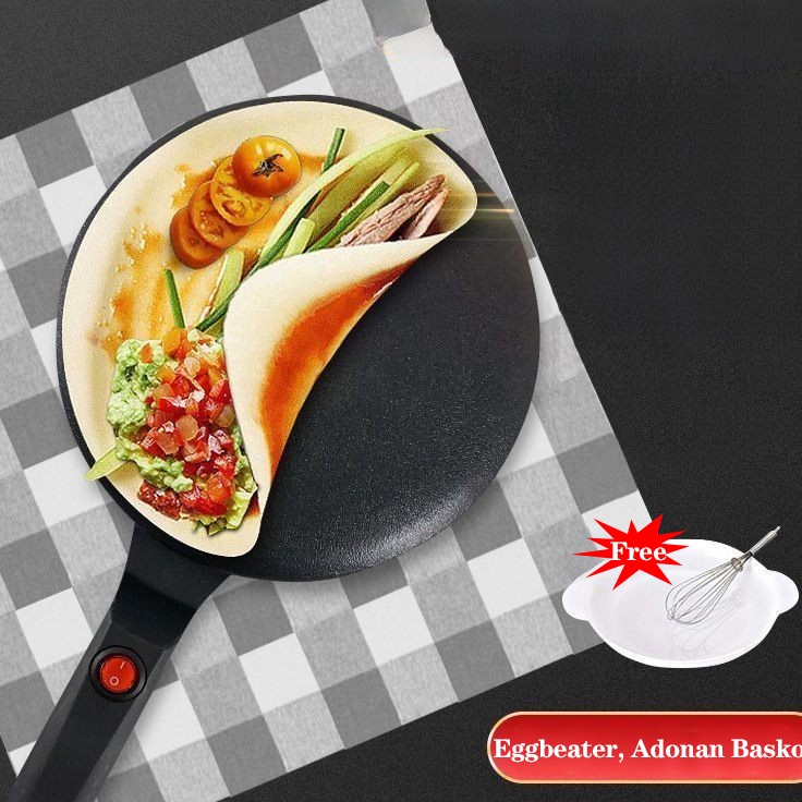GROSIR SiapPancake Crape Maker Teflon Alat Cetakan Pembuat Kulit Lumpia Risol Risoles Listrik Best T