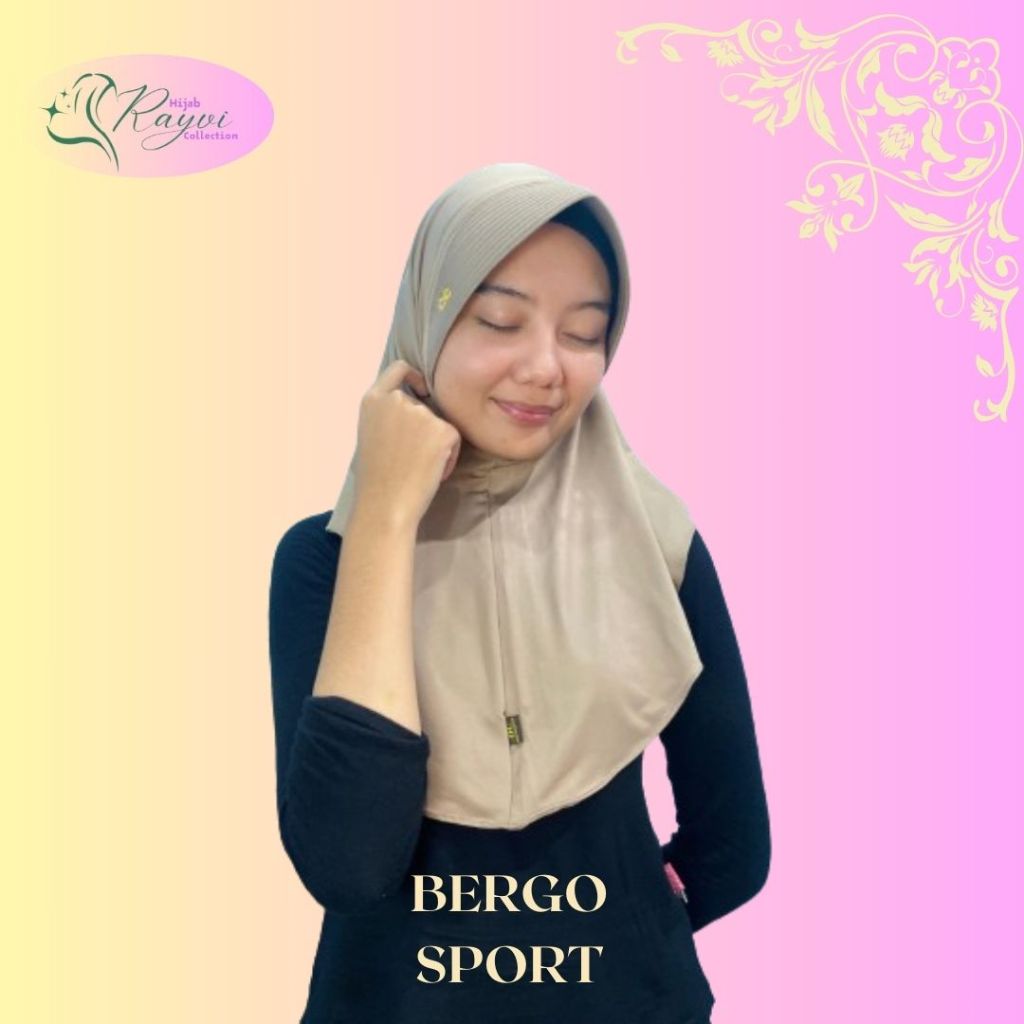 Hijab Bergo Ped Jersey Size M // Jilbab Bergo Hamidah Jersey // Kerudung Bergo Hamidah Size M Jersey
