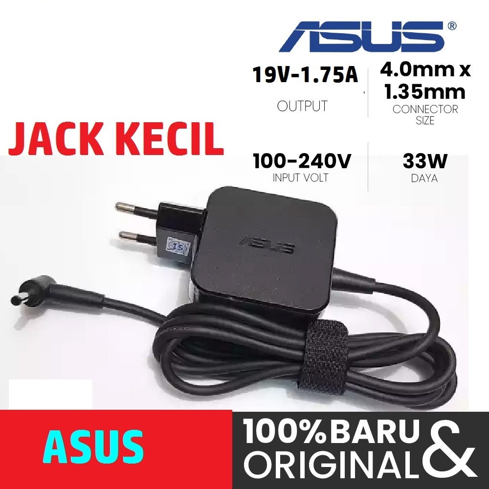 Original Charger Adaptor Asus E410MAO E410M E410MA E210MAO  E210M E210MA E210 19v-1.75a jack kecil