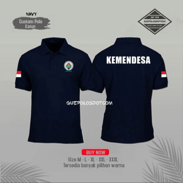 POLOSHIRT KEMENTERIAN DESA 05 - Kaos SDGs Desa FREE NAMA DESA - Kaos Kerah KEMENDESA MURAH