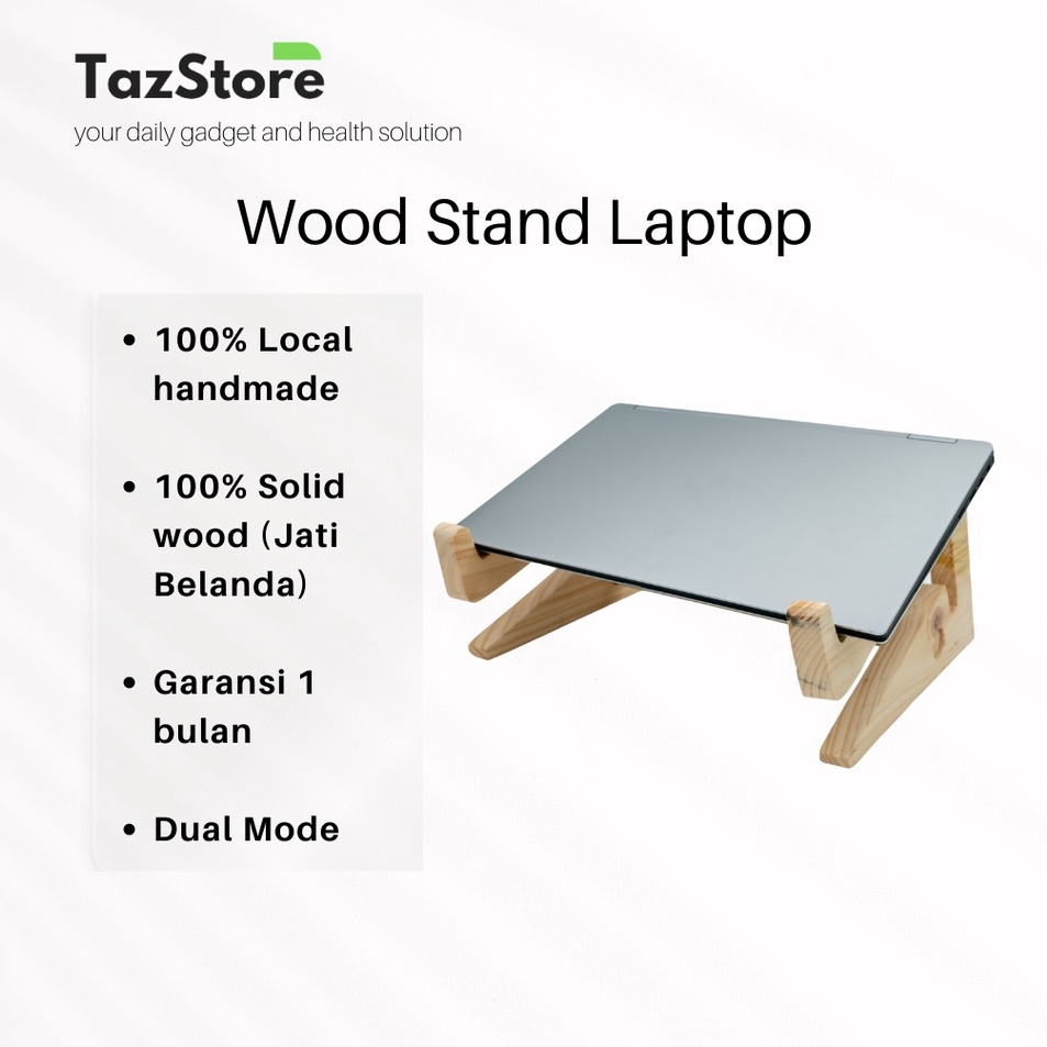 TERBUKTI Stand Laptop Kayu Wood Stand Laptop