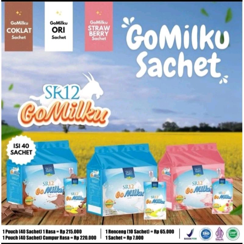 

Susu sachet go milkku SR12 RENCENGAN(ISI 1O)