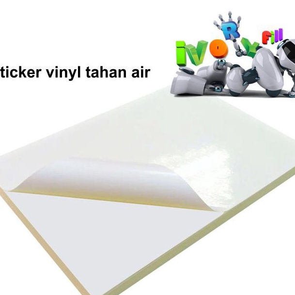 

Terbaru kertas sticker stiker glossy tahan air vinyl bisa cetak di semua printer tinta dan printer