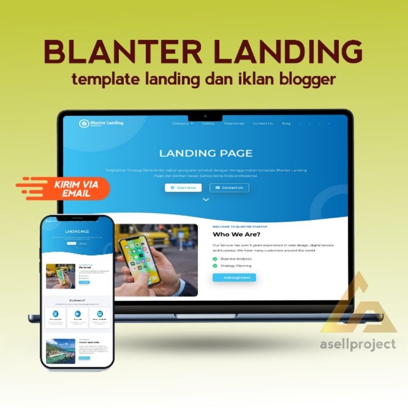 Landing Page Blanter Blogger Premium