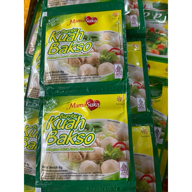 

Mamasuka Kuah bakso renceng 12pcs / Bumbu kuah bakso / Bumbu kuah bakso enak /Bumbu insyan kuah bakso