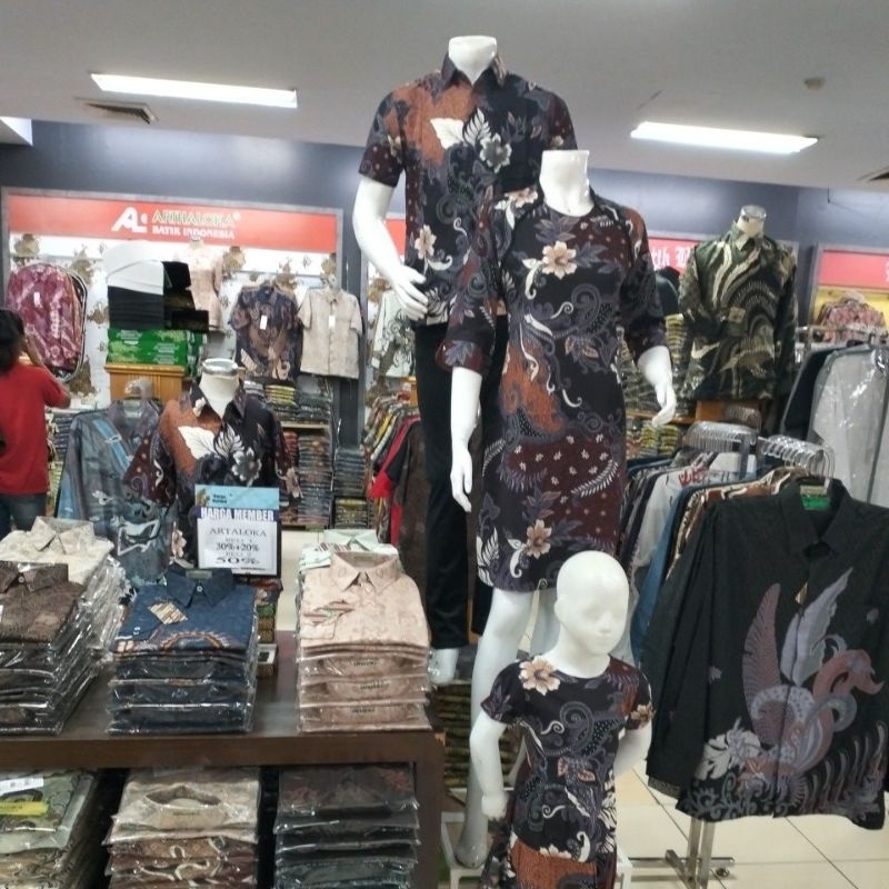 batik arthaloka,batik kaple/sarimbit /family set ,pria lengan panjang & pendek slim fit ,wanita dres