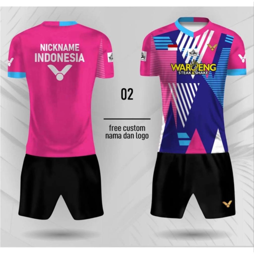 Baju badminton the daddies indonesia open jersey bulutangkis kaos badminton olahraga frre custom