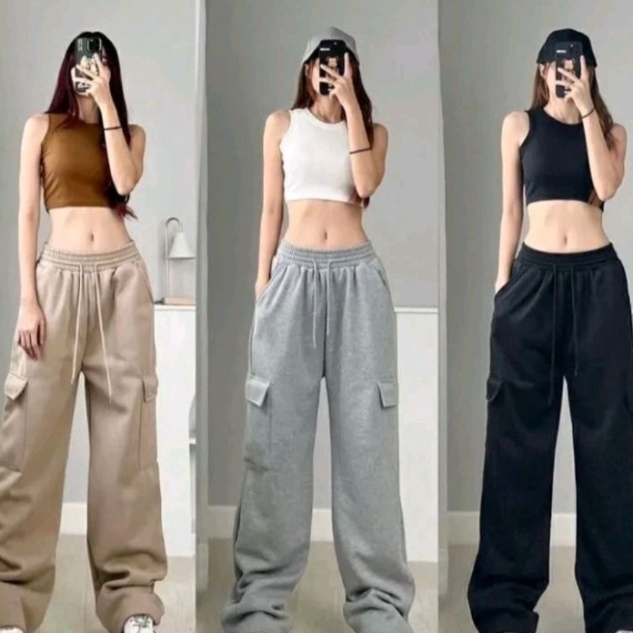 Dijamin Ori CELANA JOGGER JOOY SWEETPANTS CELANA CARGO PANJANG WANITA