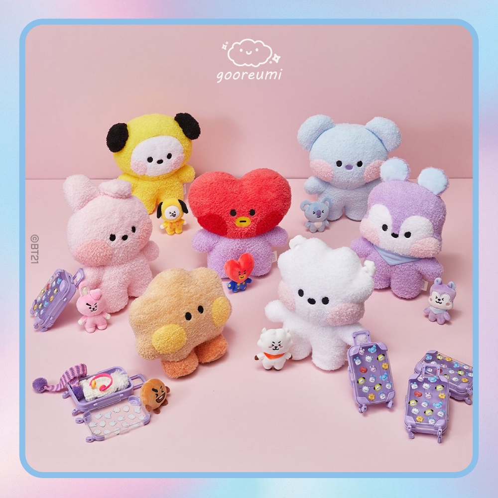 BT21 Big & Tiny Edition Minini Standing Doll / Plush Keyring / Mini Plush Doll Luggage [Pre Order]