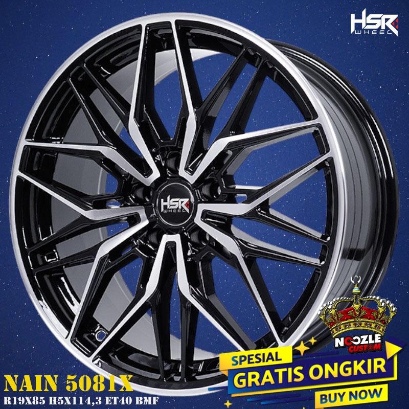 Velg Mobil Terbau Ring 19 Lubang 5 Type HSR Nain Pelek Racing HSR T19 Baut 5