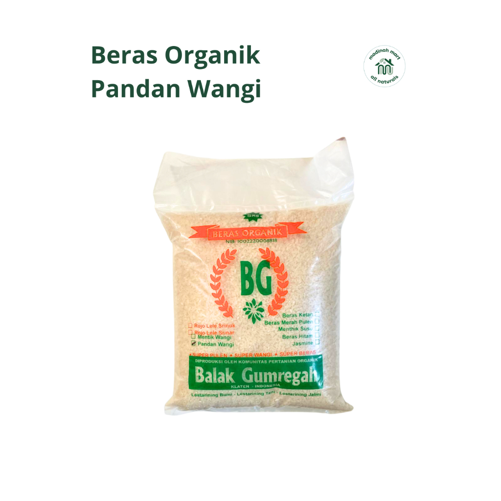 

Beras Organik Pandan Wangi 5kg