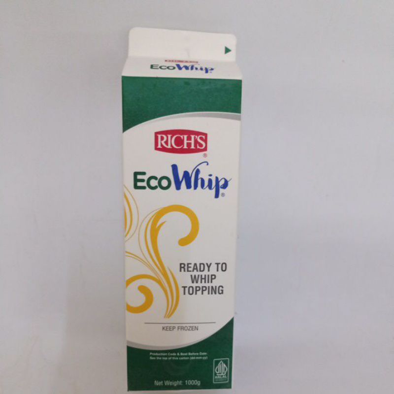 

whip cream cair rich eco whip kemasan 1L