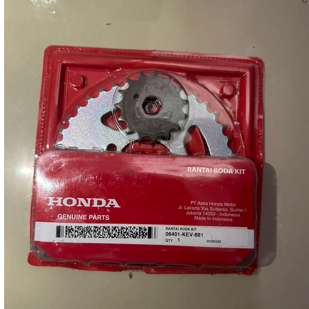 GEAR RANTAI SET GIR SET 06401-KEV-881 HONDA SUPRA 100% ORIGINAL 06401KEV881 | AHM