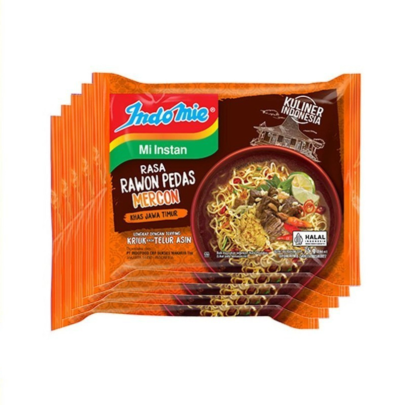 

Indomie Kuah Rawon Pedas Mercon 5 PCS