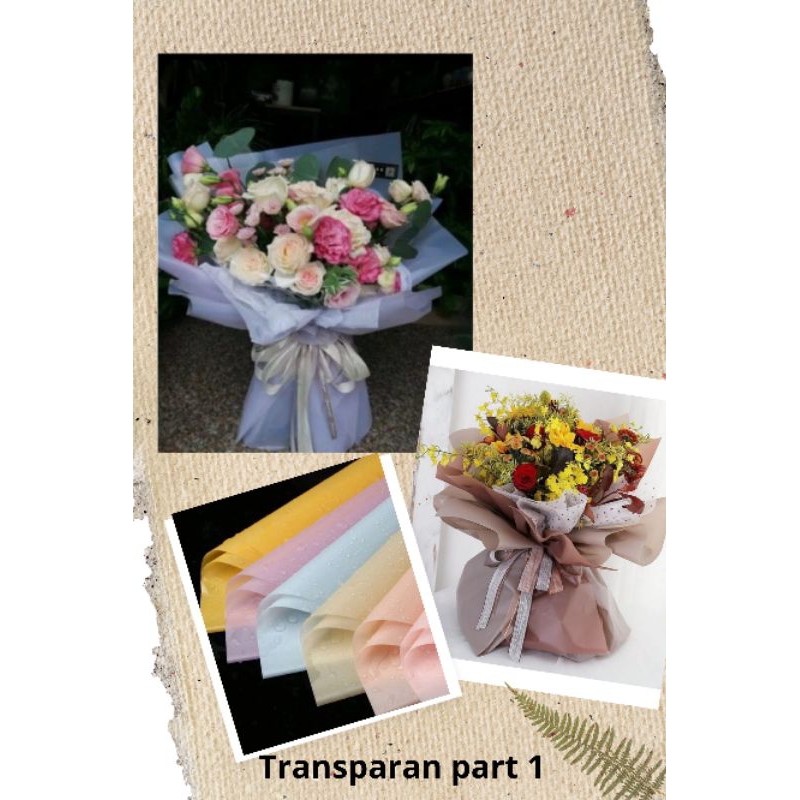 

Part 1 Kertas Buket Transparan - Per 5 lembar dan 20 lembar Flower Wrapping Paper - Cellophane Paper - Cellophane Tranparan