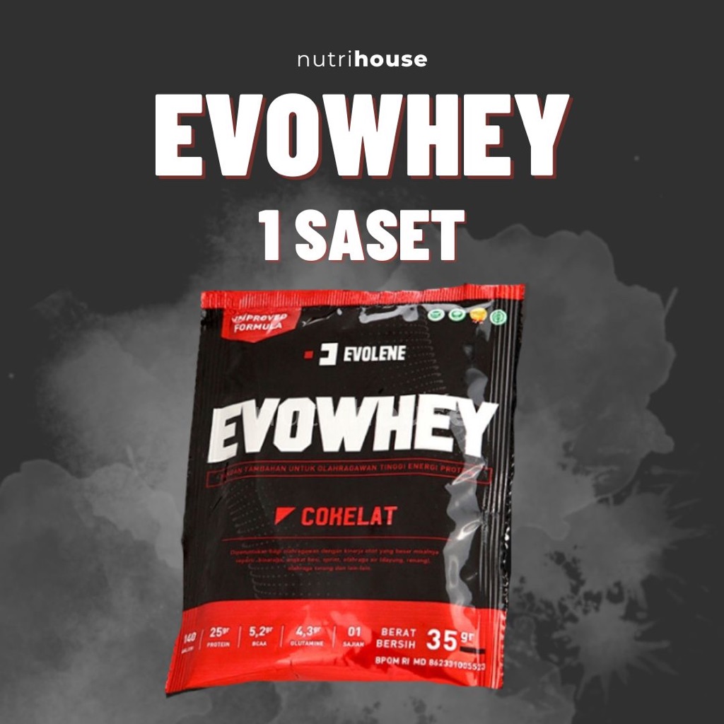 Evolene EVOWHEY 1 saset 1 sachet Whey Concentrate Protein Whey Isolate Protein Evolene Medan